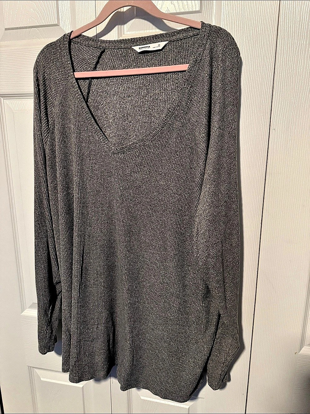 SONOMA Gray Long Sleeve Tunic 3X Like New